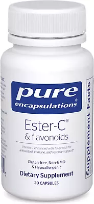 Pure Encapsulations Ester-C & Flavonoids - Vitamin C Supplement For Antioxidants • $16.27