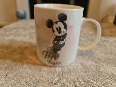 Disney Mickey Mouse ‘Mr Right’ Tea Coffee Mug Cup • £7.50