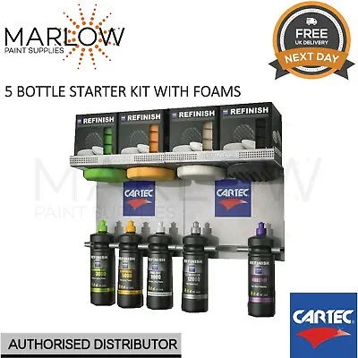 Cartec Full Starter Kit 3000 5000 9000 12000 Waxcoat Foam Pads + Wall Mount • £418.05