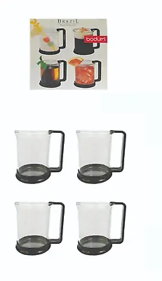 Bodum Brazil  4 COFFEE/TEA Cups 200ml BNIB CAFE STYLED DESIGN • $39.99