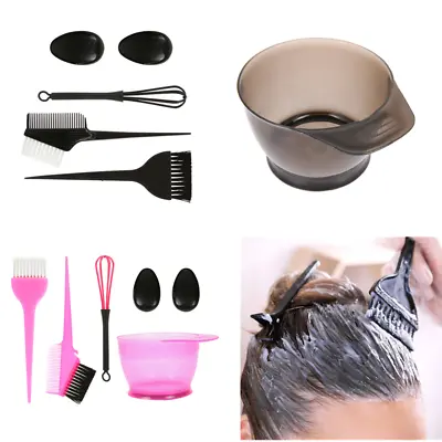 5pcs Hair Dye Brush Mixing Bowl Kit Earshield Dying Styling Hairdressing Tools • £6.55