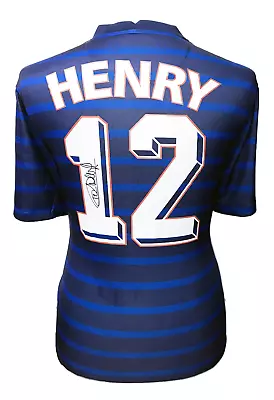 Thierry Henry Signed France Football Shirt With Proof Arsenal Allstars Exclusive • £274.99