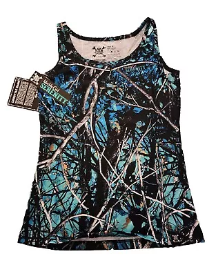 Moonshine Camo Muddy Girl Women's  Small Tank Top Teal Camo NWT • $13.50