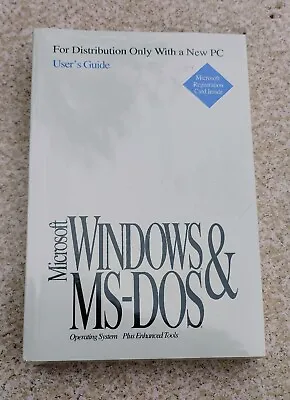 Microsoft MS-DOS 6.2 Operating System User's Guide Original Sealed Book + COA • $24.50