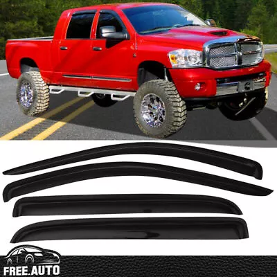 $29.99 • Buy For 06-09 Dodge Ram Mega Cab Window Visor Vent Sun Rain Deflector Guard 4PCS Set