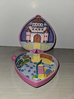 Vintage MY LITTLE FAIRY TALES CINDERELLA Pink Heart Compact Polly Pocket No Doll • $4.50