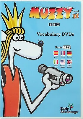 MUZZY LEVEL II 2- VOCABULARY DVD NEW (Learn Spanish French German) Kids Language • £2.49