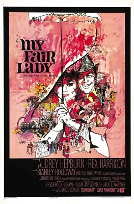 My Fair Lady (1964) Audrey Hepburn Rex Harrison Movie Poster Reprint  18x12 In • $7.99