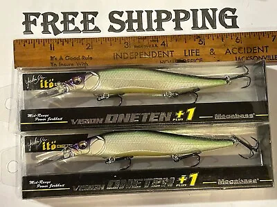 LOT OF 2 Megabass Ito Vision 110+1 Oneten Plus 1 Diving Jerkbait TABLEROCK SP • $60