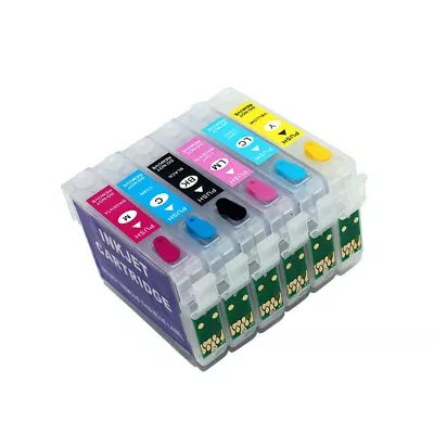 77 78 Refillable Ink Cartridge For Epson Stylus Photo RX580 RX680 R260 R380 • $43.63