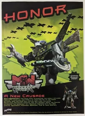 Mechwarrior Falcon's Prey Print Ad Game Poster Art PROMO Original Wizkids Mechs • $19.99