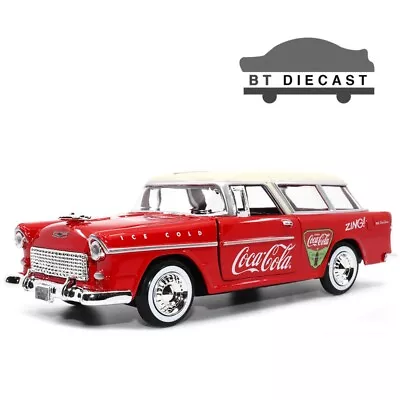 Motor City Classics Coca Cola 1955 Chevy Bel Air Nomad 1/24 Red 424057 • $29.99