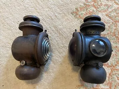 Antique Model T Ford Kerosene Lights Tail And Headlight W Burners • $100