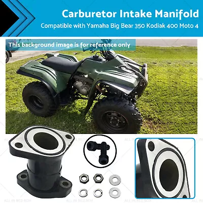 Carb Intake Manifold Boot For Yamaha Big Bear 350 Kodiak 400 Moto 4 YFM350ER • $20.35