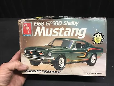 1968 FORD MUSTANG SHELBY GT-500 1/25 AMT 6541 MODEL CAR KIT Partial Build • $44.99