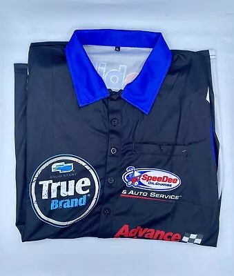 Speedee Mobil 1 Racing Team Button Down XL Collared Shirt Promo NASCAR Chevron • $18.50