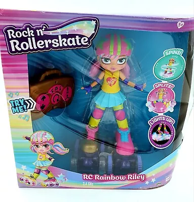 Rock N' Roller Skate Girl Rainbow Riley Fashion Doll With Remote Control • $22