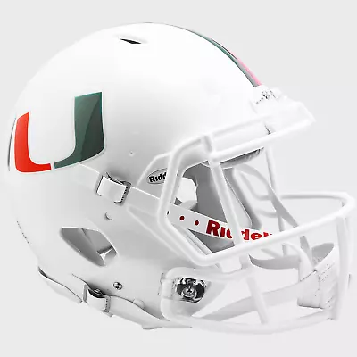 MIAMI HURRICANES NCAA Riddell SPEED Full Size Authentic Football Helmet • $259.99