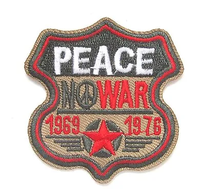 Peace Iron On Patch- No War Military Army Vietnam Sew Badge Applique Patches • £2.29