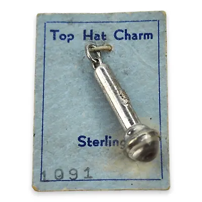 Vintage Top Hat Charm Brand Sterling Silver 925 Flashlight Charm Original Tag • $33.99