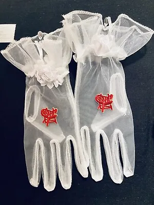 Eastern Star HOJ Heroines Of Jericho OES Chiffon Mason Gloves  • $14