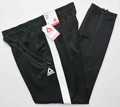 Reebok #11312 NEW Men's Black Slim Elastic Waist Drawstring Interlock Pants • $17.99