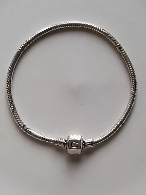 Chamilia Silver 925 Oyster Snap Clasp Charm Bracelet 20cm • £22.99