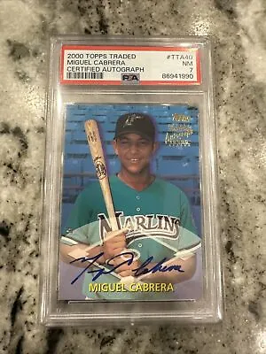 2000 Topps Traded Miguel Cabrera Rookie Auto PSA 7 • $1399.30