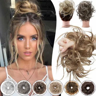 LARGE Messy Bun Hair Piece Scrunchie Updo Wrap Hair Extensions Real As Human WJY • £8.94