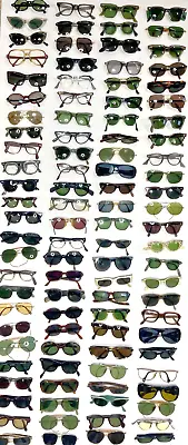 Lot / Group Of (100) Horn Rimmed Retro Bold True Vintage Sunglasses I10 • $0.01