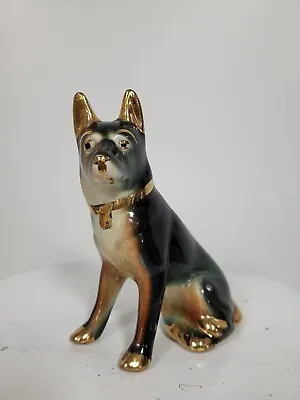 Vintage Doberman Pincher (Black & Gold) • $12