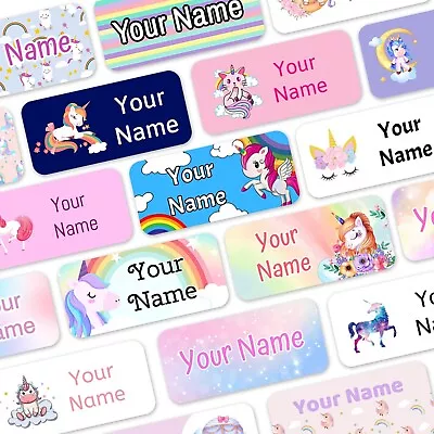 Unicorn Stick On Clothes Labels Name Labels - No Iron - No Sew Name Stickers • £2