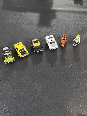 Lot Of 6 Micro Machines 4 Cars 2 Sport Bikes With Riders Very Good Galoob • $12