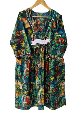 Hand Block Print Dress Boho Indian Tunics Frida Print Dress Cotton Summer Dress • $49.99