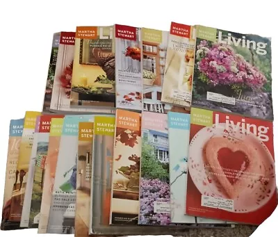 Lot Of 19 Martha Stewart Living Magazines 1999 Dec/Jan 2000 -  November 2001 • $48.75