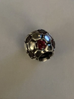 £25 • Buy Genuine Pandora Retired Red CZ Football Charm Ale 925