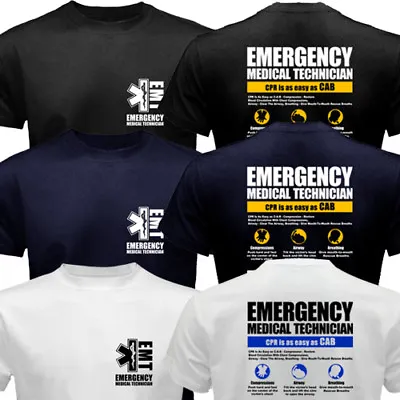EMT Emergency Medical Technician Service EMS Paramedic CPR First Rescue T-shirt • $24.99