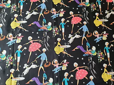 Michael Miller Mademoiselle Fabric Remnant 16 X 44 • $12
