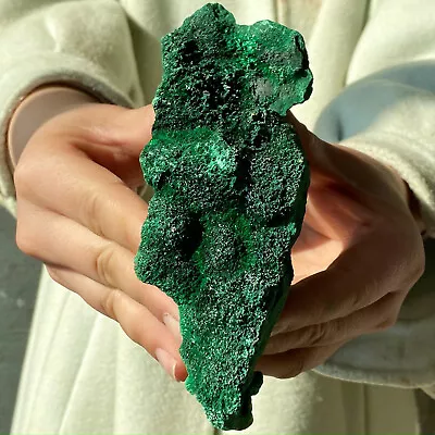 270G Natural Glossy Malachite Coarse Cat's Eye Cluster Rough Mineral Sample • $0.99