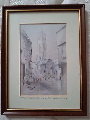 Beautiful Vintage Keith Proctor Framed And Signed Print Of The St Nicholas Cathe • £25