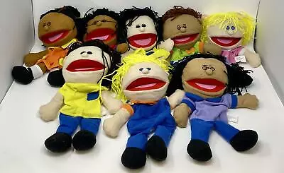 Multicultural Ethnic Happy Kids Plush Toy Diversity Hand Puppets 8 Pcs • $79.99