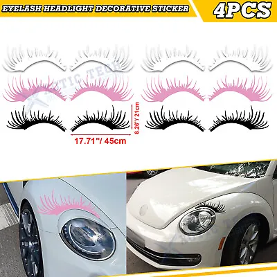 2 Pairs Car Headlight Eyelashes Stickers Fake Decal For Porsche VW Beetle FIAT • $12.98