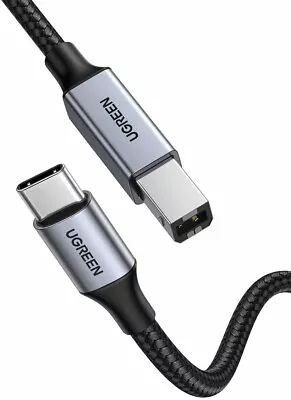 $15.99 • Buy UGREEN USB C To USB B 2.0 Printer Cable Braided Printer Scanner Cord Compatible 