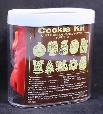 Vintage Christmas 10 Piece Cookie Cutter Set Kit NIB • $9.99