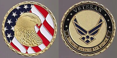 US Air Force Veterans Medal Of Honor Gold-Plated Token/Medal Challenge Coin • $9.65