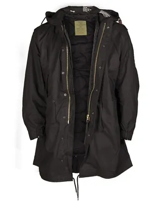 £99.99 • Buy Mil-Tec US Army Black M51 Fishtail Winter Shell Hooded Parka With Liner