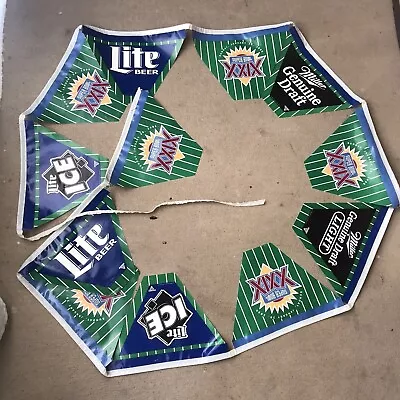 Vintage 1995 Super Bowl XXIX Vinyl Hanging Flags Chargers 49ers Miller Lite Ice • $26