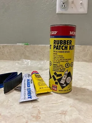 Vintage Monkey Grip Rubber Repair Patch Kit Canister- Partial Contents • $5.54