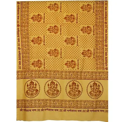 Meditation Yoga Prayer Shawl - Ganesh - Yellow Large • $28.49