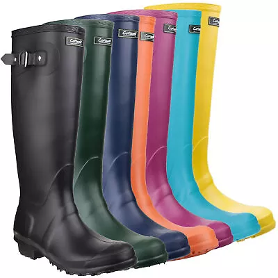 Womens Cotswold Sandringham Classic Rubber Tall Wellington Wellies Sizes 4 To 9 • £34.99